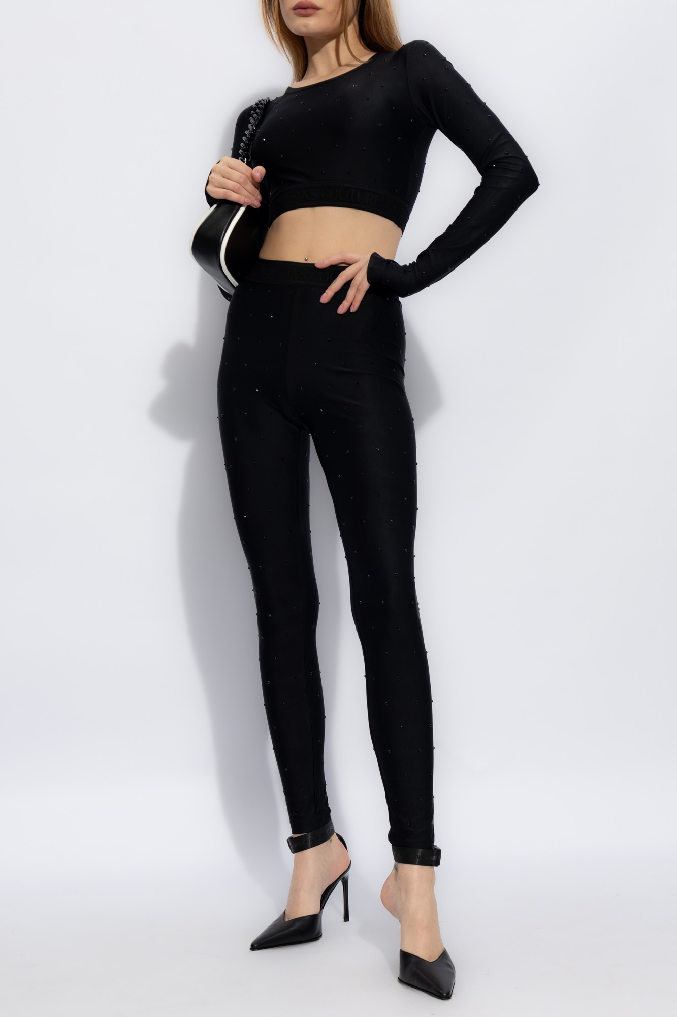 Versace crop outlet top and leggings